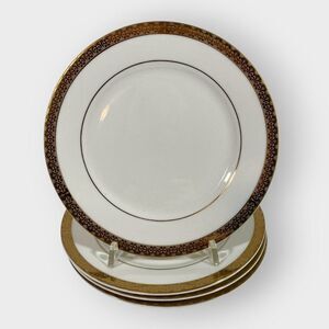 Sango Georgetown Salad Plates 8455 Gold Trim 7.75" Set of 4